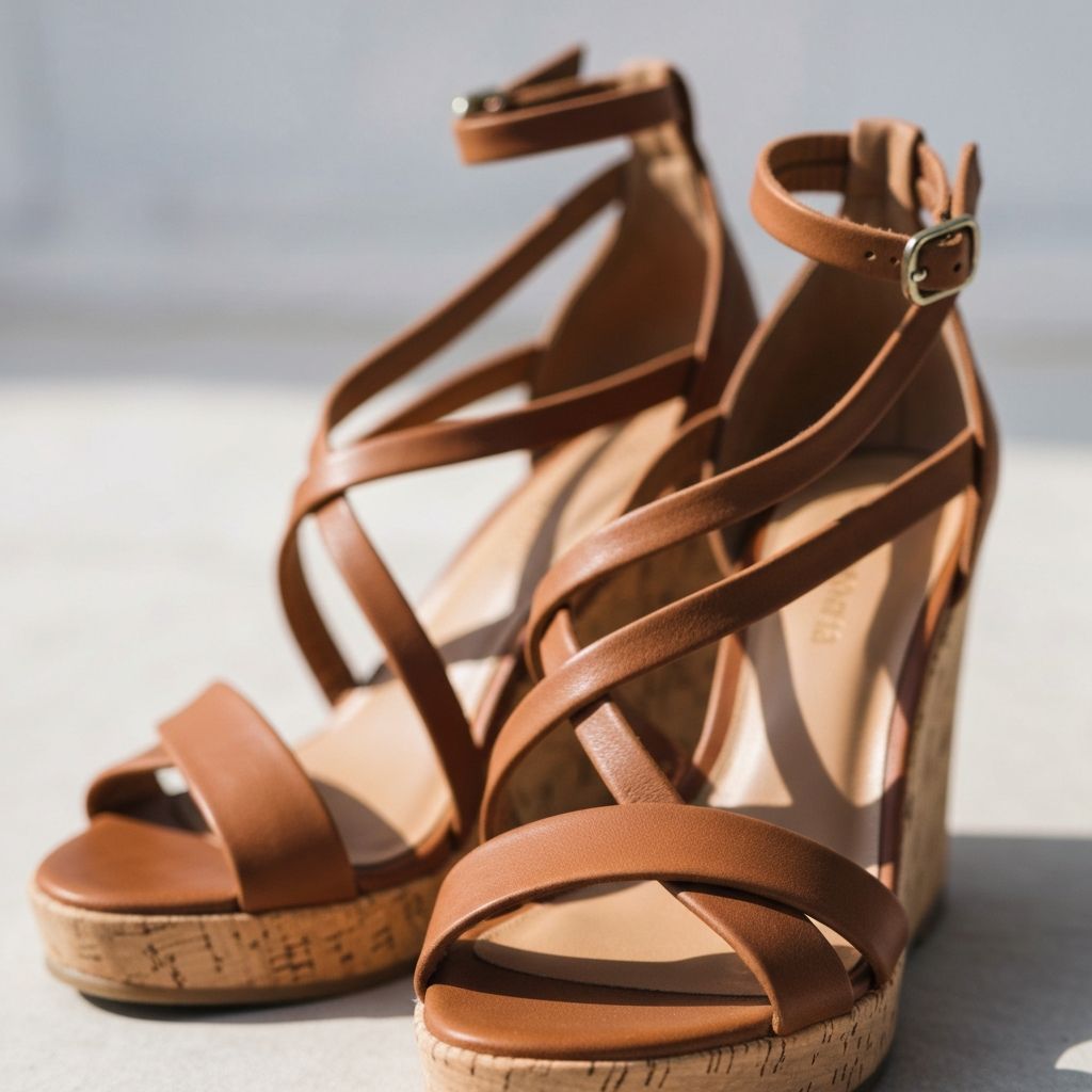 Crisscross Wedge Sandals